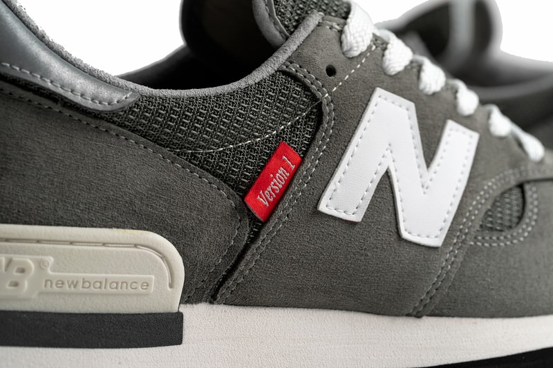 new balance 990v1 made version series gray white silver red official release date info photos price store list buying guide