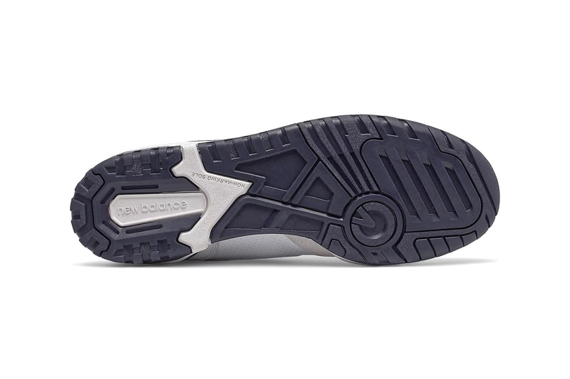 new balance 550 navy and white aime leon dore retro basketball two tone sneakers classic NB suede leather bb550wa1