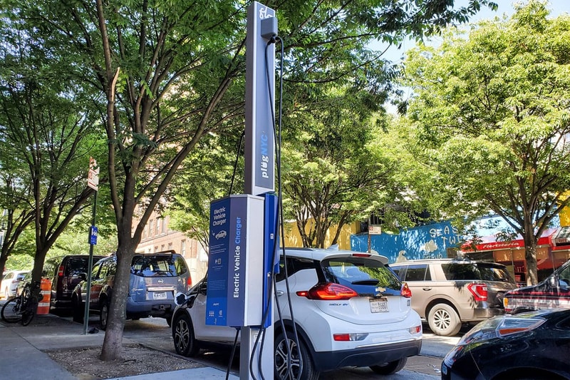 new york city department of transport electric vehicles cars chargers curbside addition introduction october 