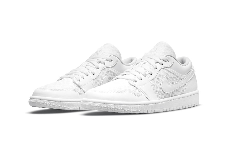 All-White Air Jordan 1 Low Gets a Mesh and Leather Makeover Release Jordan Brand Nike summer 2021 snkrs nike.com DC9508-100