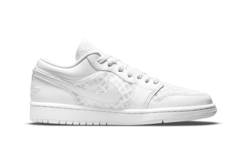 All-White Air Jordan 1 Low Gets a Mesh and Leather Makeover Release Jordan Brand Nike summer 2021 snkrs nike.com DC9508-100