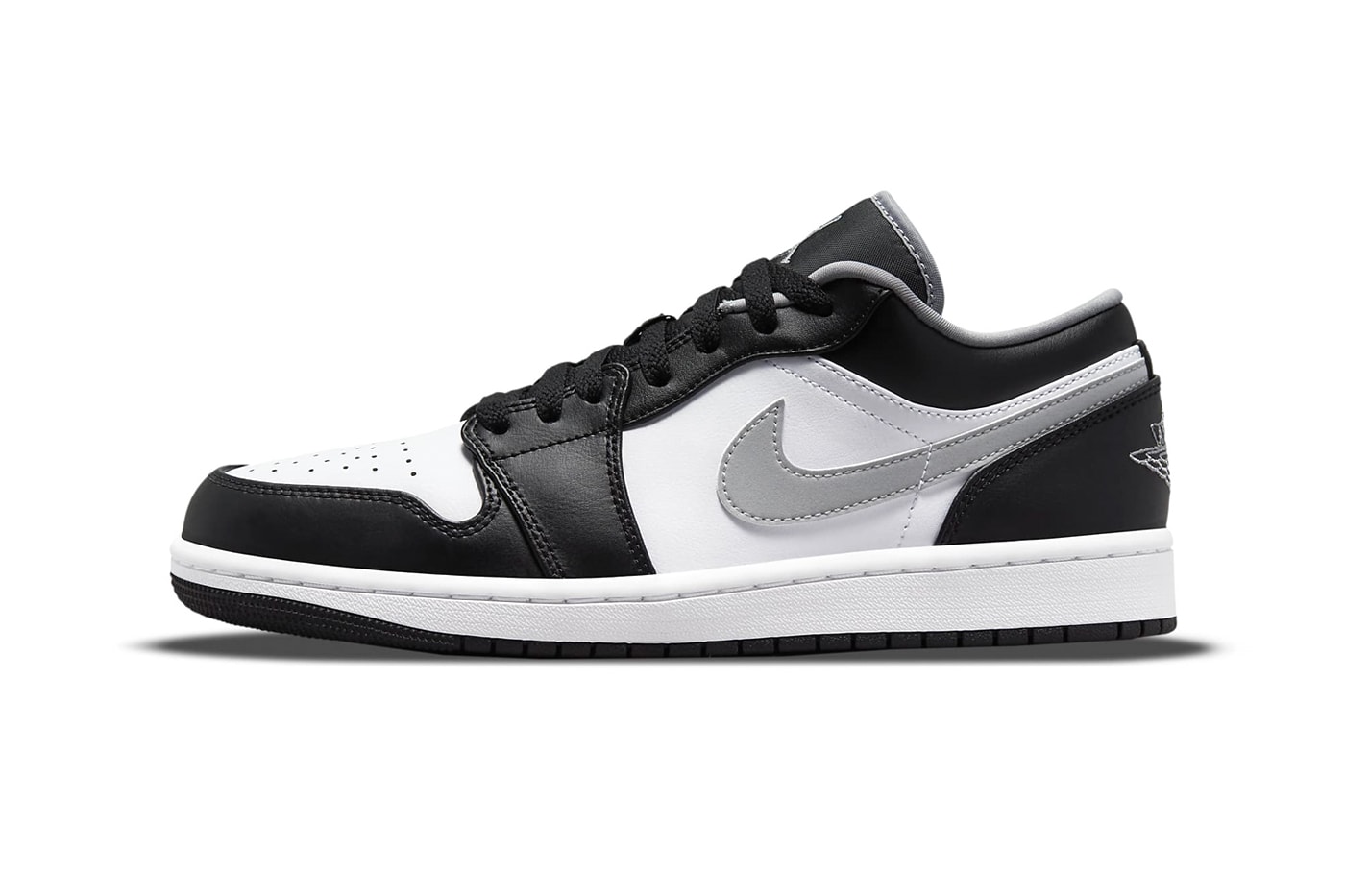 Nike Air Jordan 1 Low Shoe Black/White/Particle Grey 553558-040 Release 2021
