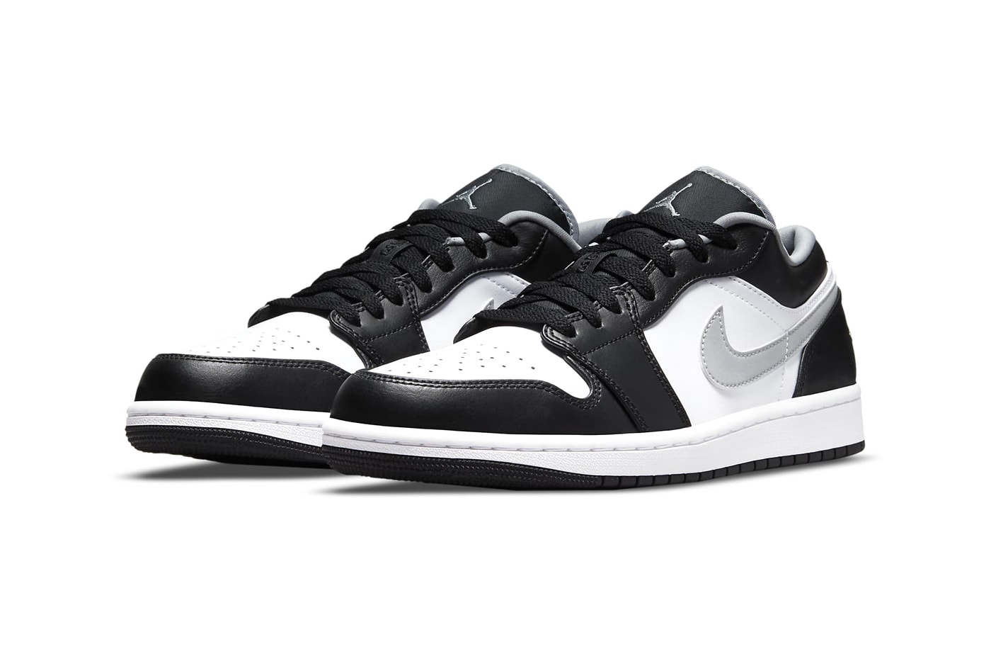 Nike Air Jordan 1 Low Shoe Black/White/Particle Grey 553558-040 Release 2021