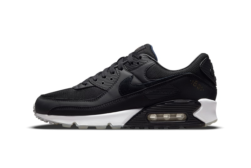 nike sportswear air max 90 aik football soccer club 130th anniversary black metallic gold white DJ4602 001 official release date info photos price store list buying guide