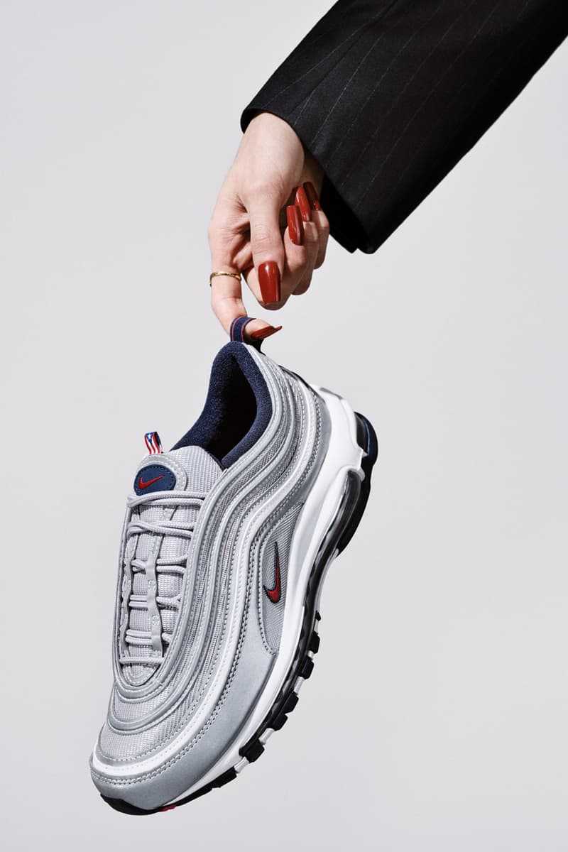 nike sportswear air max 97 puerto rico silver bullet new york city metallic silver navy blue red white official release date info photos price store list buying guide