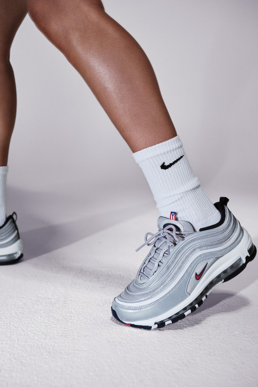 nike sportswear air max 97 puerto rico silver bullet new york city metallic silver navy blue red white official release date info photos price store list buying guide