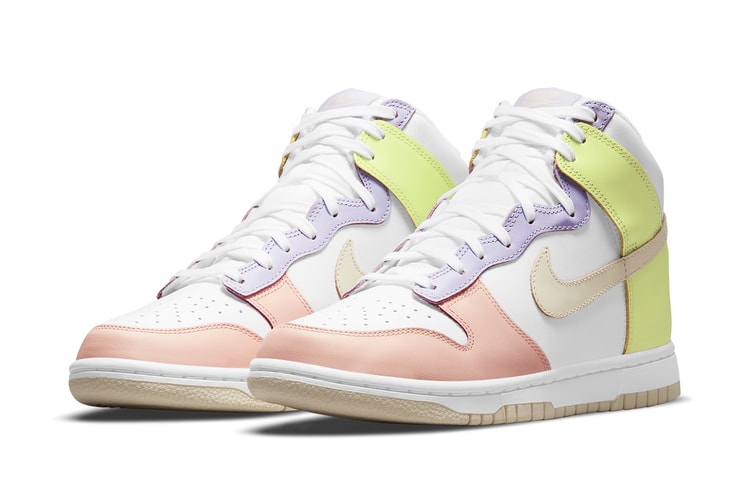 Nike Dunk High "Lemon Twist" Features Potent Pastel Colorblocking
