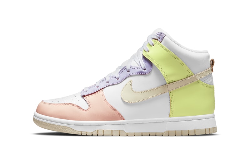 nike sportswear dunk high lemon twist white cashmere purple pink DD1869 108 womens official release date info photos price store list buying guide