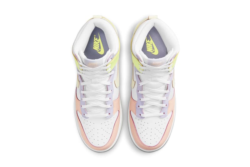 nike sportswear dunk high lemon twist white cashmere purple pink DD1869 108 womens official release date info photos price store list buying guide