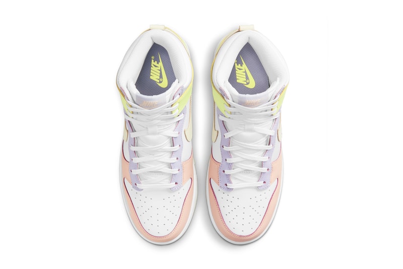 nike sportswear dunk high lemon twist white cashmere purple pink DD1869 108 womens official release date info photos price store list buying guide