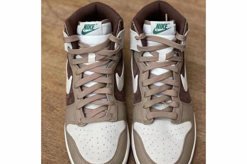 nike sportswear dunk high light chocolate white sail tan green official release date info photos price store list buying guide