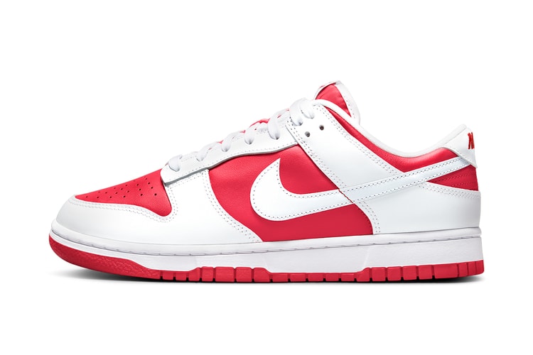 Nike Dunk Low "University Red/White" Supplies Inverted Style