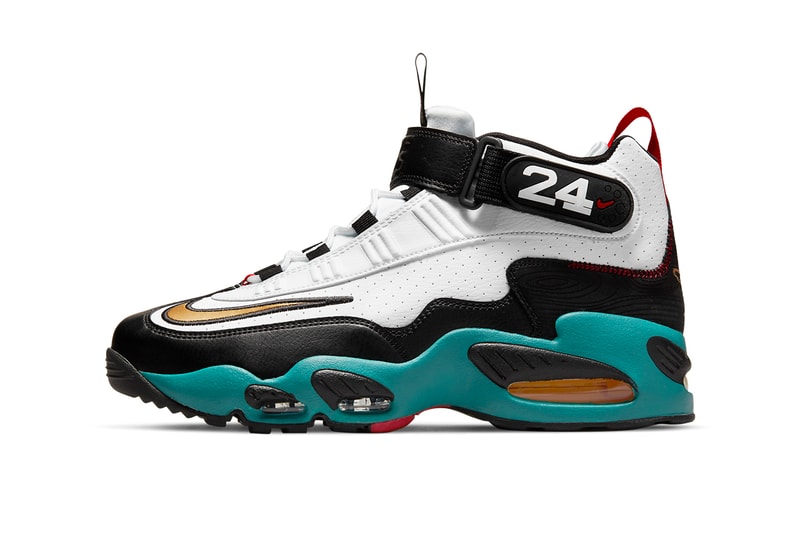 ken griffey jr nike sportswear baseball air griffey max 1 air max 90 air force 1 air vapormax plus DJ5189 001 black fresh water university red white DJ5190 100 grey fog smoke DJ5188 metallic gold DJ5192 university official release date info photos price store list buying guide