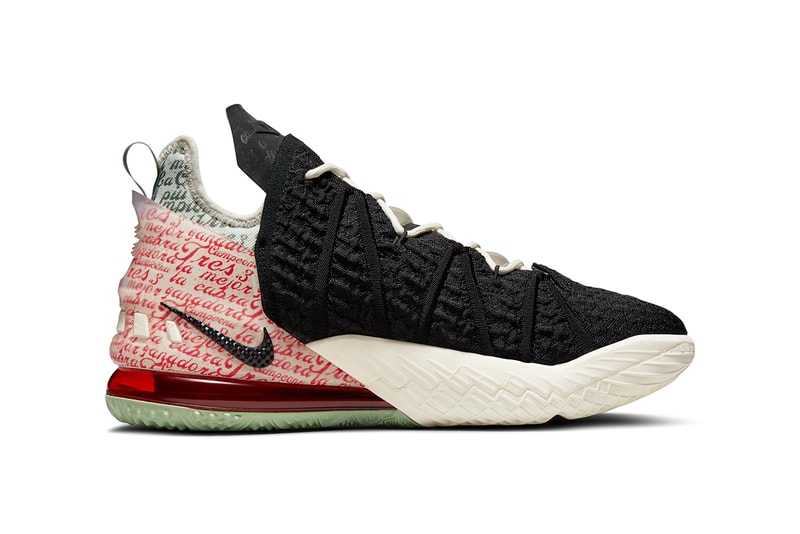 nike basketball lebron james 18 la cabra diana taurasi CQ9283 008 black pale ivory red green official release date info photos price store list buying guide