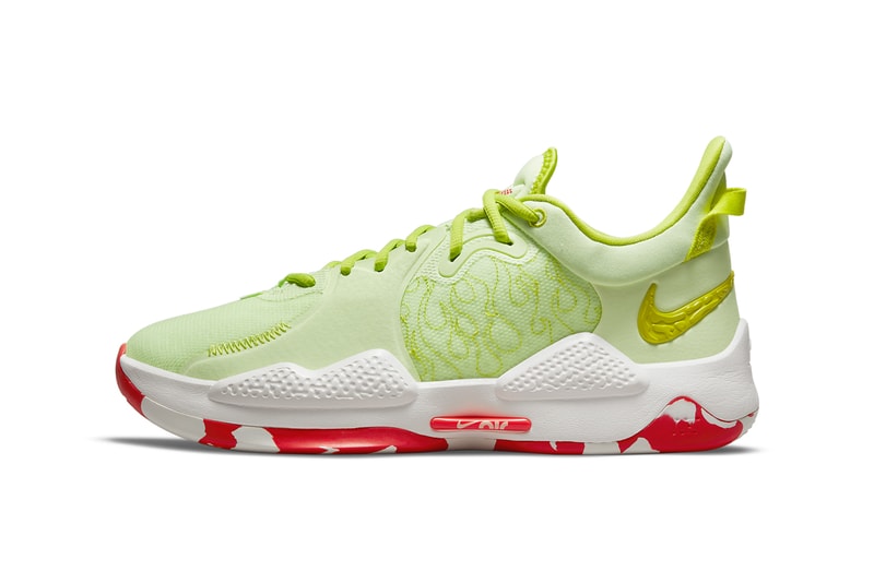 nike basketball paul george pg 5 pickled pepper green red white CW3146 701 official release date info photos price store list buying guide