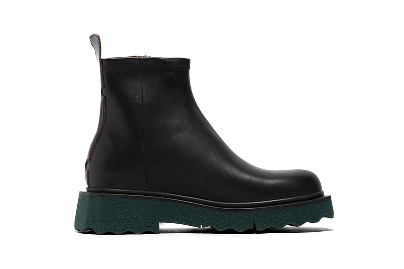 Off-White™ Sponge Sole Chelsea Boot Virgil Abloh OMID004S21LEA001 Sevenstore Liverpool Formal Luxury Designer Boots Zipper Leather Paper Clip