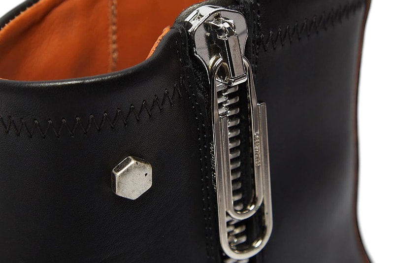 Off-White™ Sponge Sole Chelsea Boot Virgil Abloh OMID004S21LEA001 Sevenstore Liverpool Formal Luxury Designer Boots Zipper Leather Paper Clip
