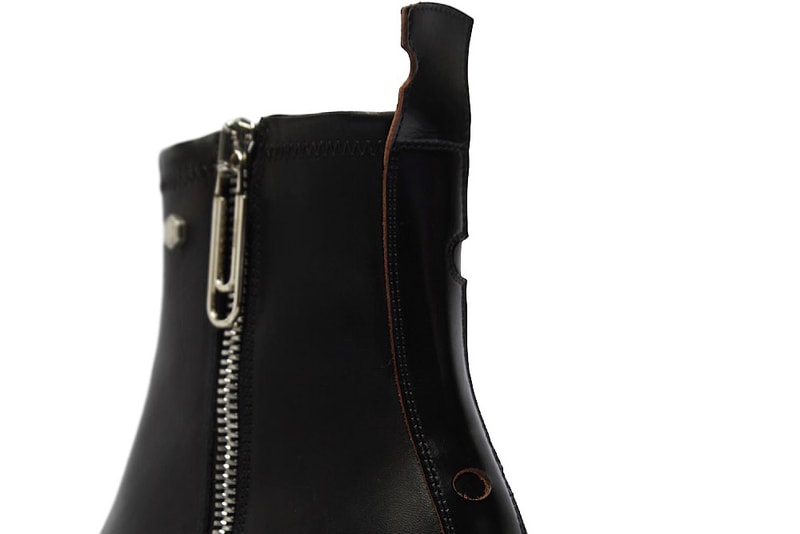 Off-White™ Sponge Sole Chelsea Boot Virgil Abloh OMID004S21LEA001 Sevenstore Liverpool Formal Luxury Designer Boots Zipper Leather Paper Clip