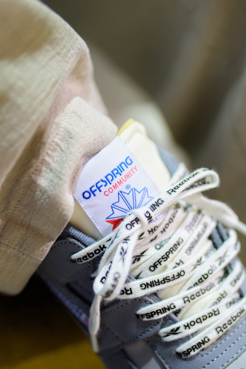 Offspring x Reebok Workout ICE "Community" Release Information Cream Gray Drop Date London Sneaker Store Destroyed Boxes Shoes Trainers OG Footwear