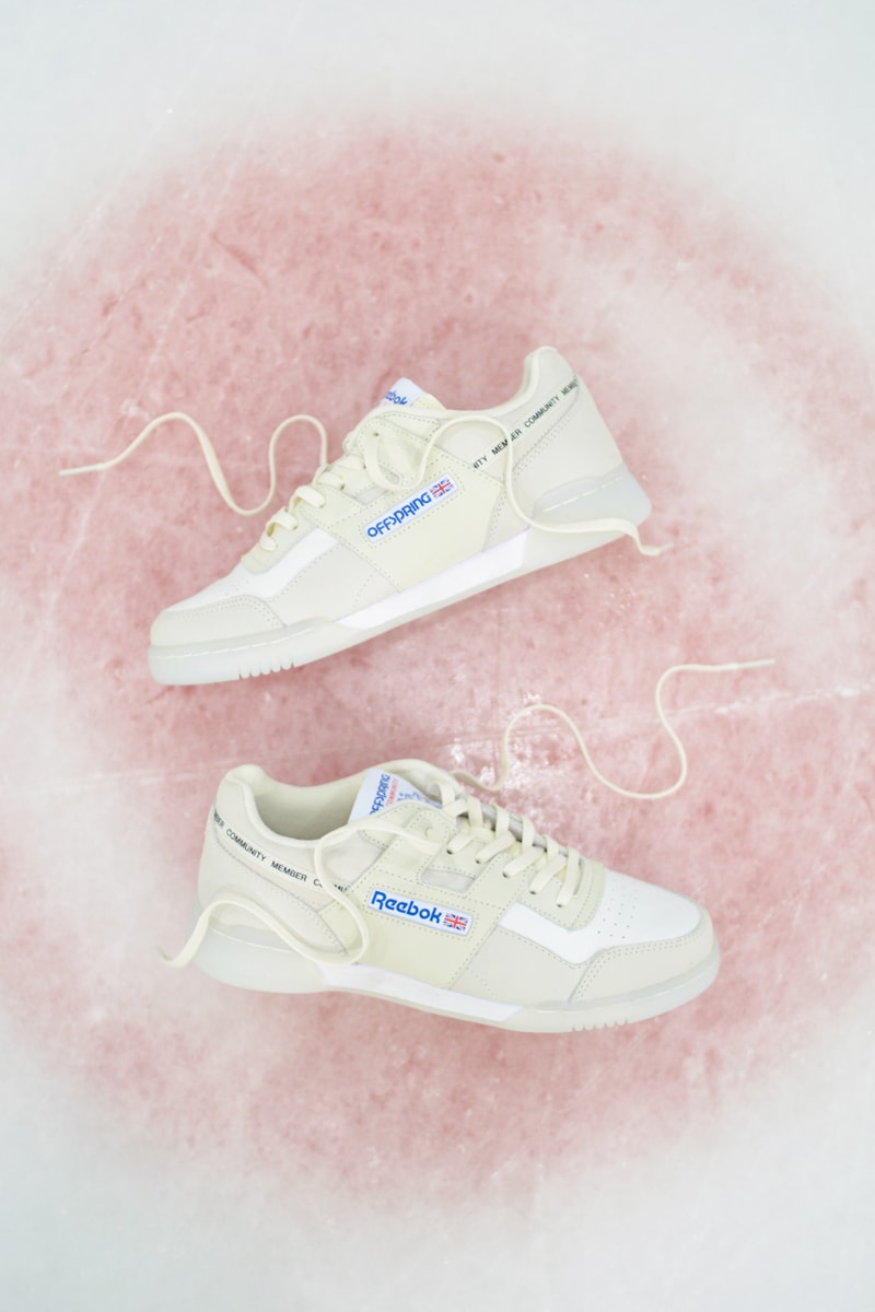 Offspring x Reebok Workout ICE "Community" Release Information Cream Gray Drop Date London Sneaker Store Destroyed Boxes Shoes Trainers OG Footwear