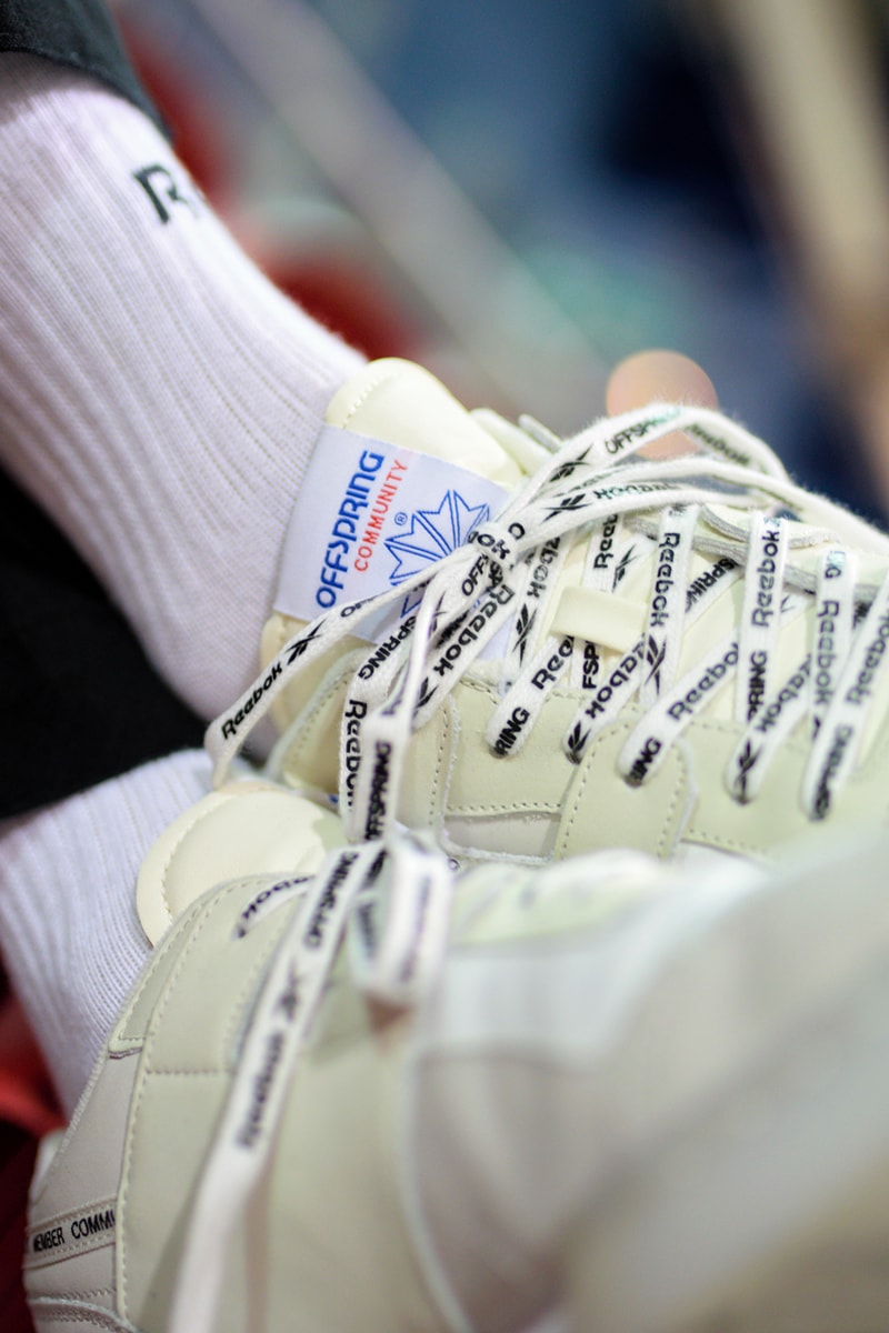 Offspring x Reebok Workout ICE "Community" Release Information Cream Gray Drop Date London Sneaker Store Destroyed Boxes Shoes Trainers OG Footwear