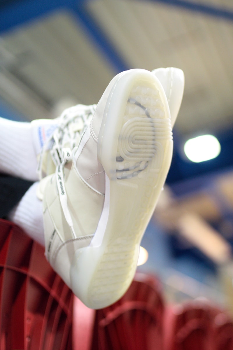 Offspring x Reebok Workout ICE "Community" Release Information Cream Gray Drop Date London Sneaker Store Destroyed Boxes Shoes Trainers OG Footwear