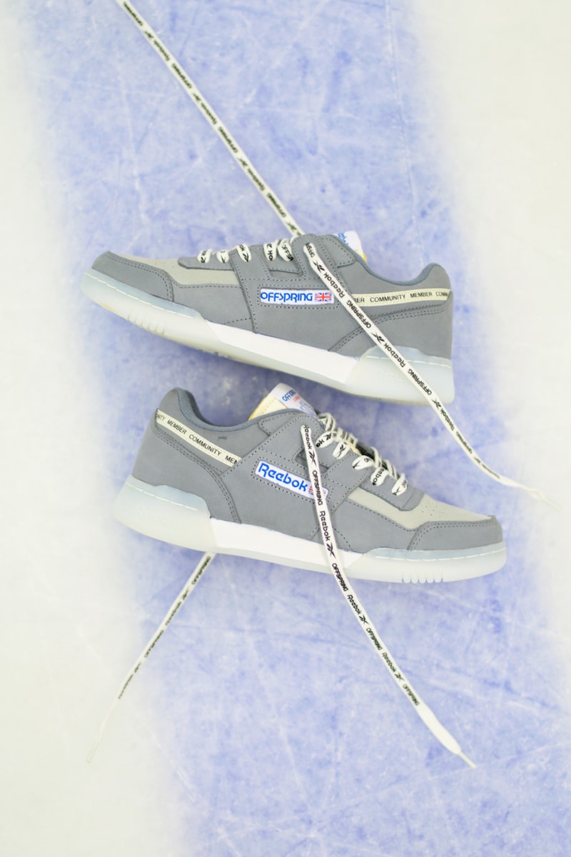 Offspring x Reebok Workout ICE "Community" Release Information Cream Gray Drop Date London Sneaker Store Destroyed Boxes Shoes Trainers OG Footwear