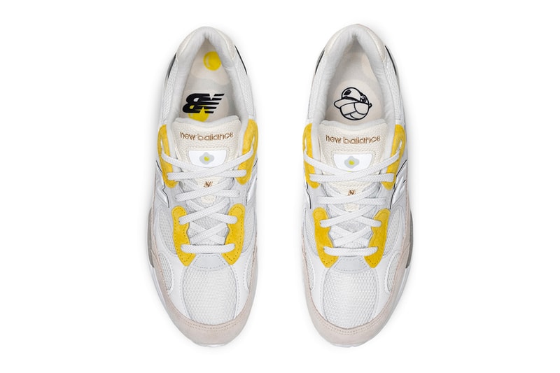 paperboy paris x new-balance 992 fried egg tokyo beams ssense bodega banga yellow yolk harajuku sneakers NB
