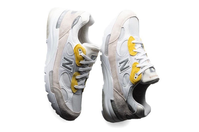 paperboy paris x new-balance 992 fried egg tokyo beams ssense bodega banga yellow yolk harajuku sneakers NB
