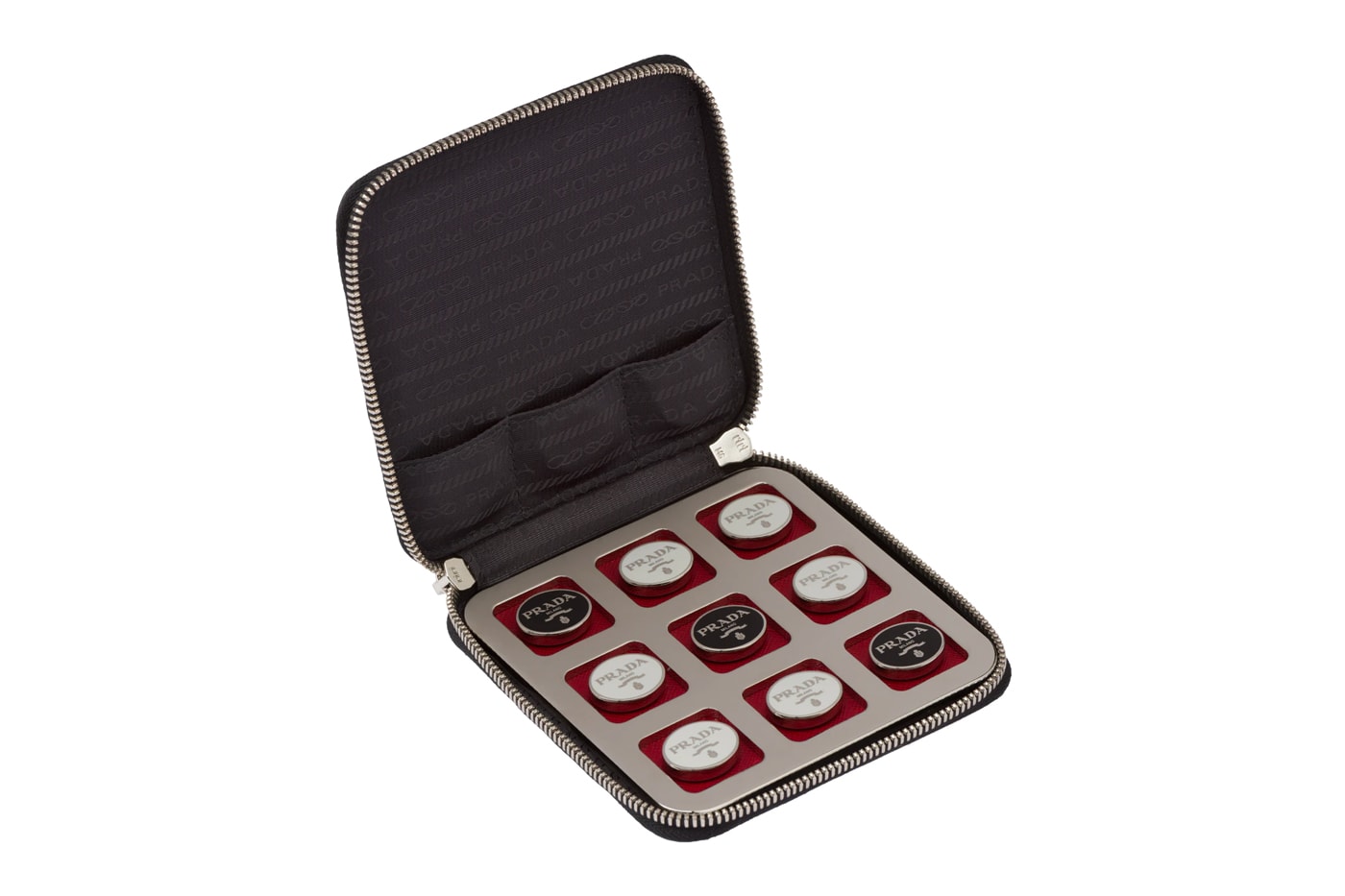 prada Saffiano leather Tic-Tac-Toe Set release 2SG003_0DC_F0002 designer home accessories luxury decor games board games