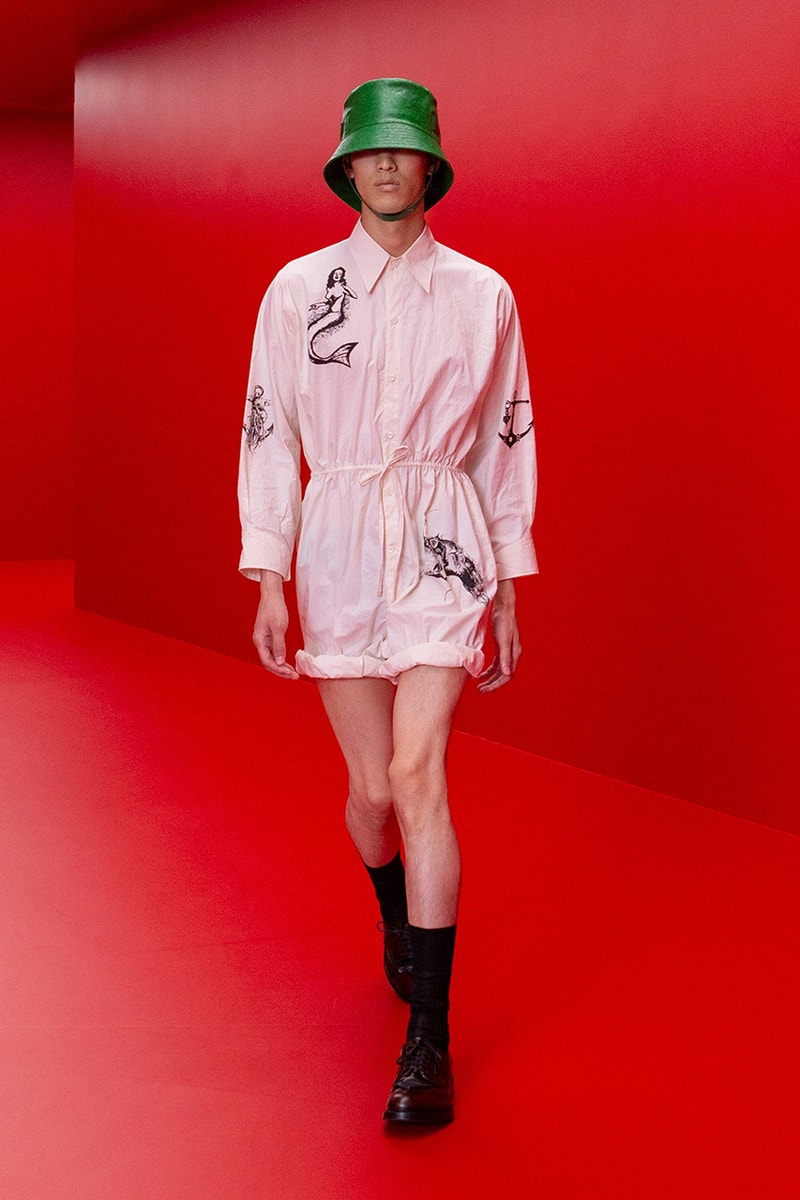 prada raf simons miuccia spring summer 2022 menswear beach skorts details first look milan fashion week information