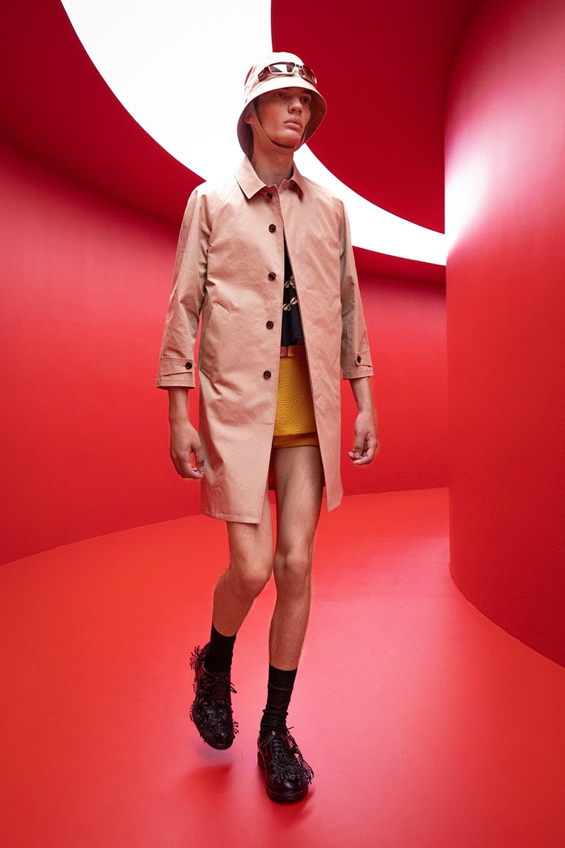 prada raf simons miuccia spring summer 2022 menswear beach skorts details first look milan fashion week information