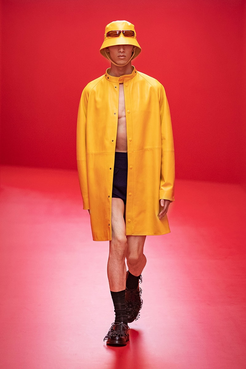 prada raf simons miuccia spring summer 2022 menswear beach skorts details first look milan fashion week information