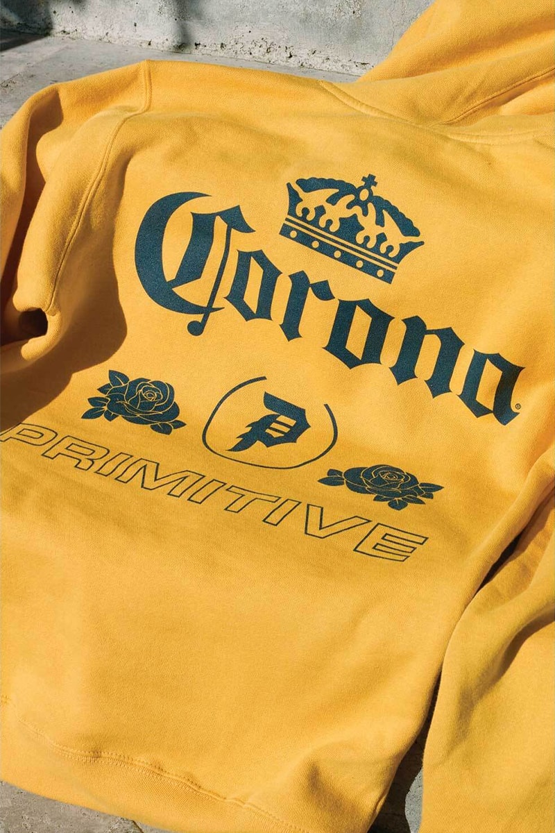 corona primitive skateboarding summer beach capsule collection tanks t shirt tees poncho hoodies fleece jackets boardshorts 