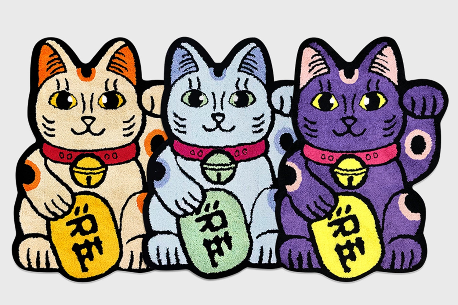 RAW EMOTIONS Blue Purple Lucky Cat Rugs Release Info Buy Price 