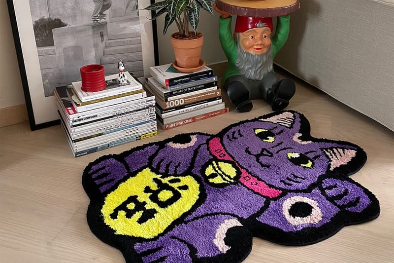 RAW EMOTIONS Blue Purple Lucky Cat Rugs Release Info Buy Price