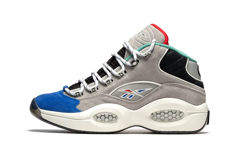 allen iverson reebok question mid draft night 1996 nba solid grey vector blue black official release date info photos price store list buying guide