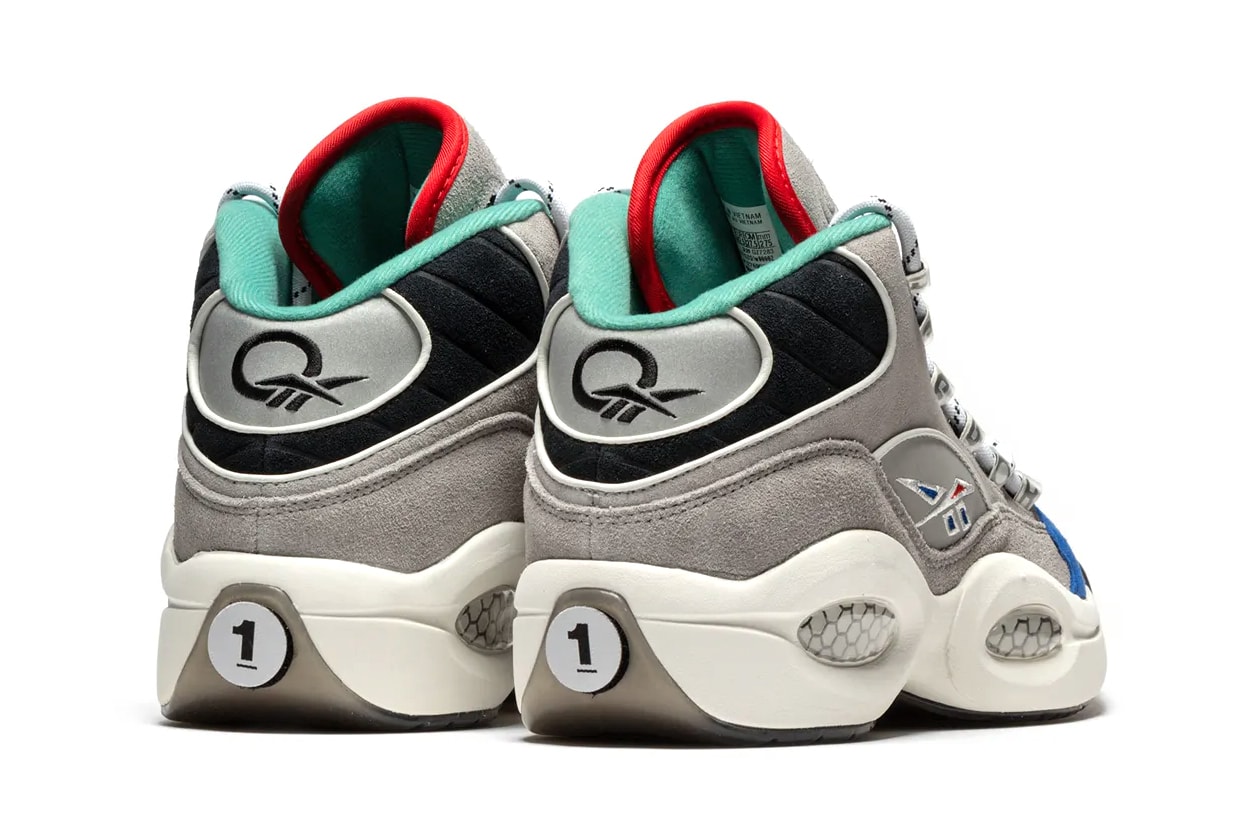 allen iverson reebok question mid draft night 1996 nba solid grey vector blue black official release date info photos price store list buying guide