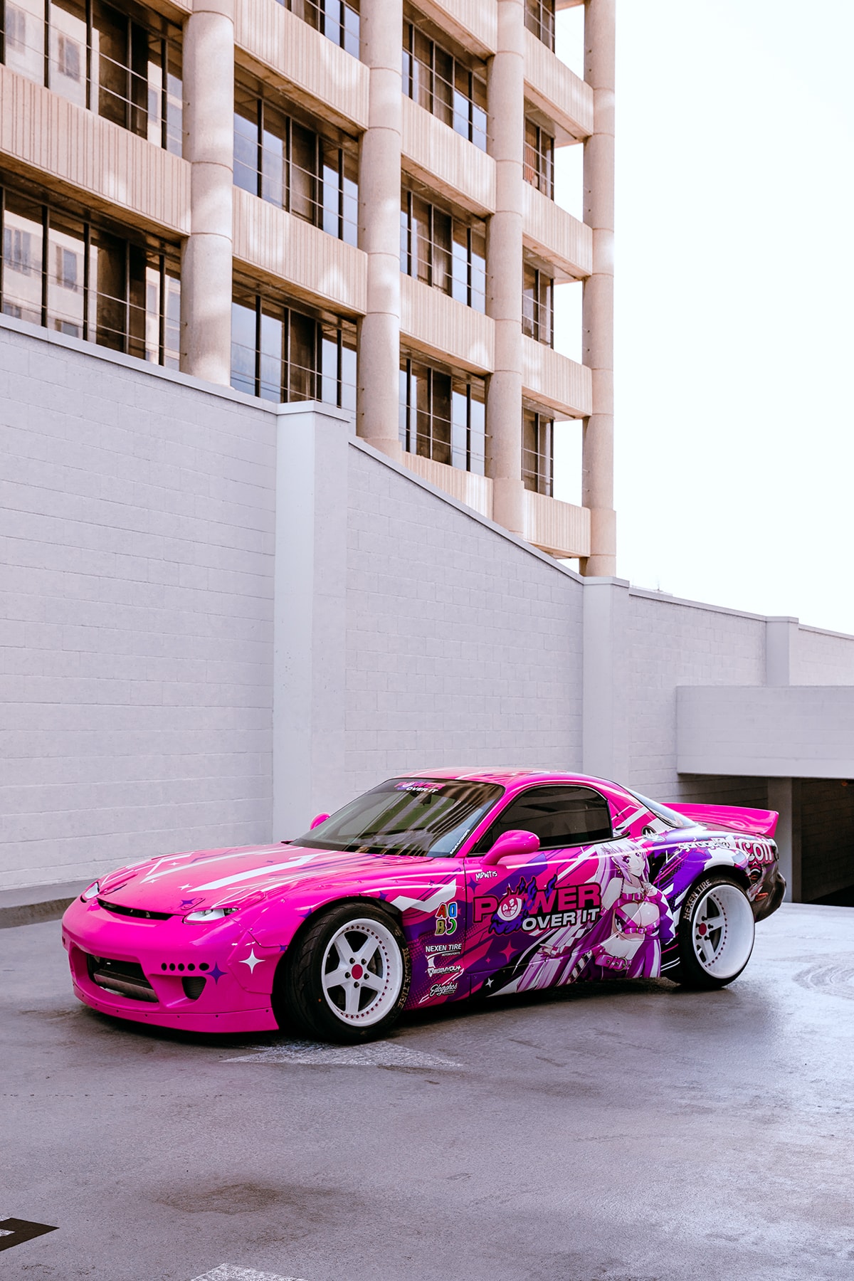 Sara Choi's 1993 Mazda RX-7 Drift Car: DRIVERS itasha anime gaming power over it youtube channel host model