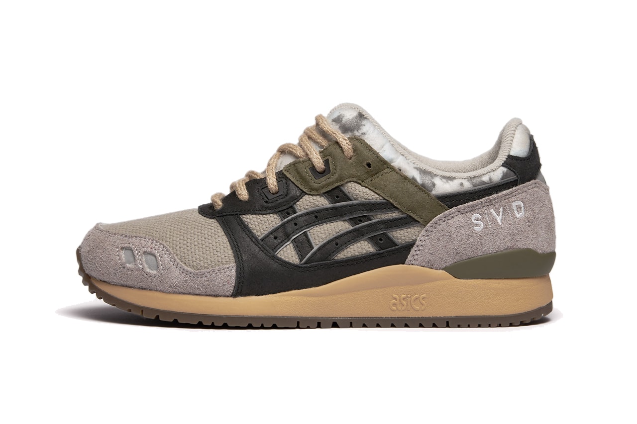 sivasdescalzo asics gel lyte iii sustainable recycled materials black green olive gray brown official release date info photos price store list buying guide