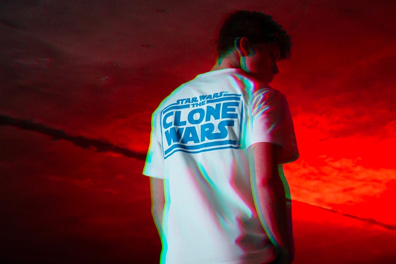 3125C x 'Star Wars' "The Clone Wars" collection collaboration TV series hoodies T-shirts jackets sage white yellow black