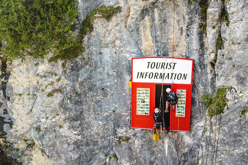 Hikers Upset With Art Installation on Side of Austrian Cliff
