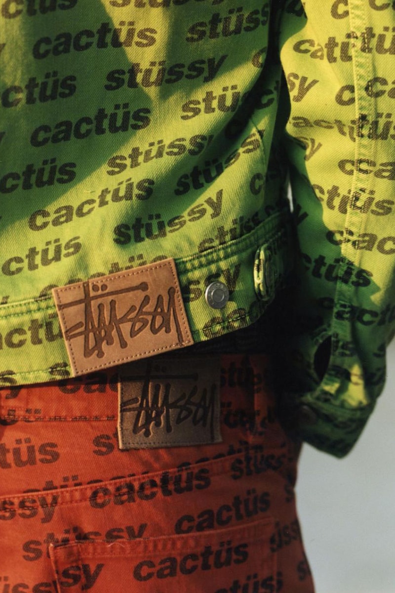 stussy cactus plant flea market denim jacket green orange pants release info store list buying guide photos price dover street market chapter dsm 