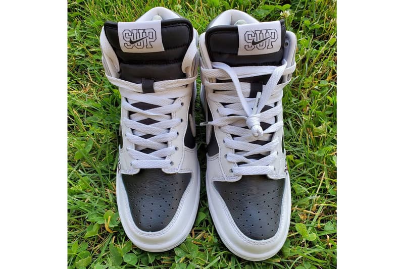 supreme nike sportswear sb dunk high by any means white black first look sample official release date info photos price store list buying guide