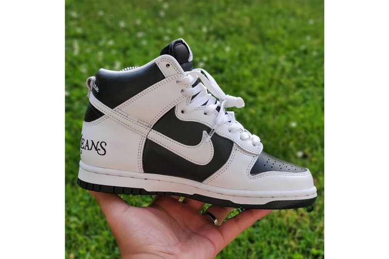supreme nike sportswear sb dunk high by any means white black first look sample official release date info photos price store list buying guide