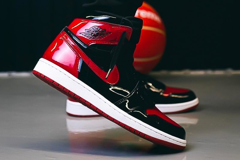 Air Jordan 1 High OG Patent Bred Detailed Look Release Info 55088-063 Another On-Foot Date Buy price