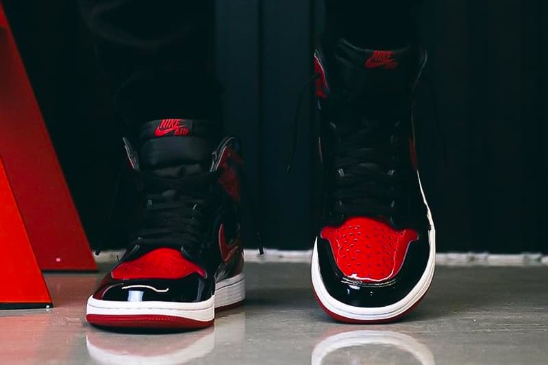 Air Jordan 1 High OG Patent Bred Detailed Look Release Info 55088-063 Another On-Foot Date Buy price