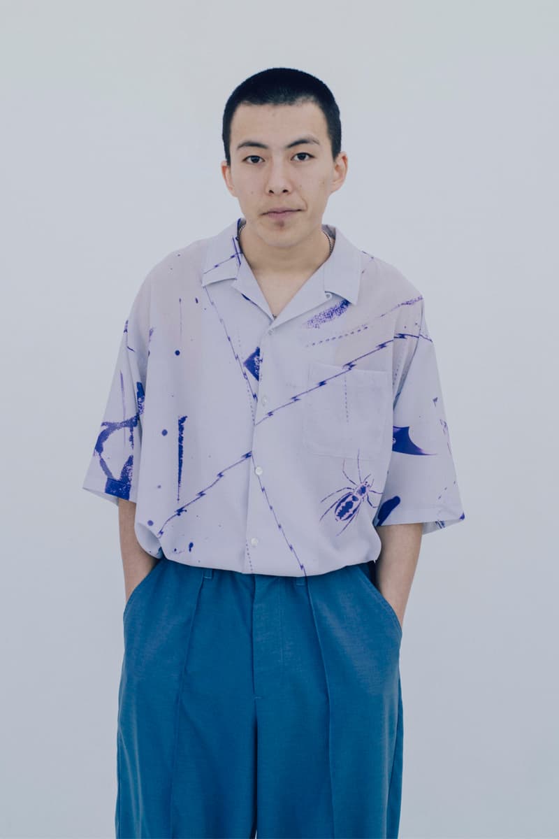 Evisen Skateboards Summer 2021 Lookbooks open collar shirt straight cut pants tetsuya nagato kei tanakadrink carrier bags