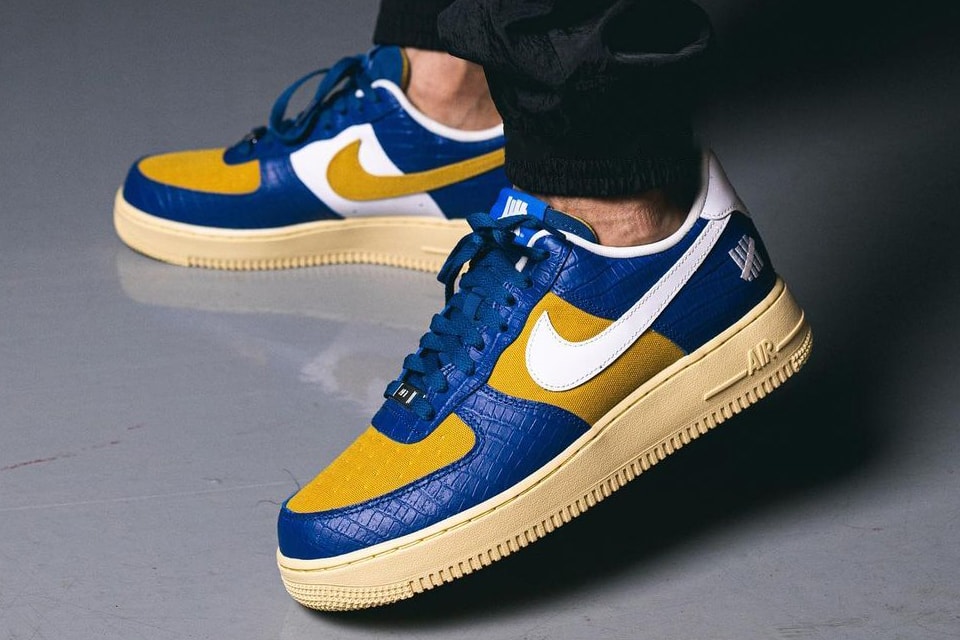 undefeated nike air force 1 low dunk vs af1 yellow blue white croc DM8462 400 official release date info photos price store list buying guide