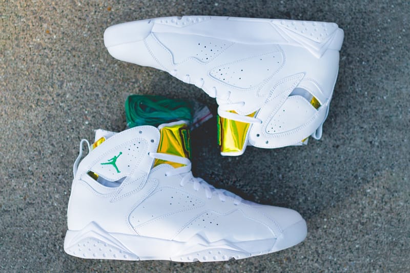 green and yellow jordan 7